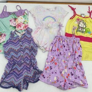 Girls tank & shorts Romper lot of 5 hello kitty btween crazy 8 kandy kiss size 6
